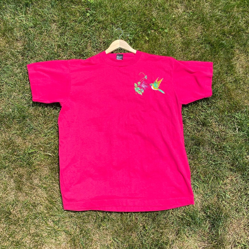 Embroidered Hummingbird Tshirt